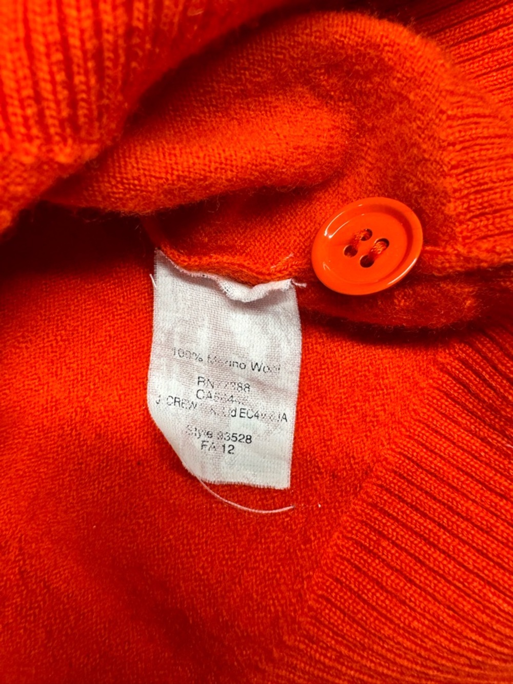 J. Crew 100% Merino Wool Red Women's Cardigan - Picture 5 of 9